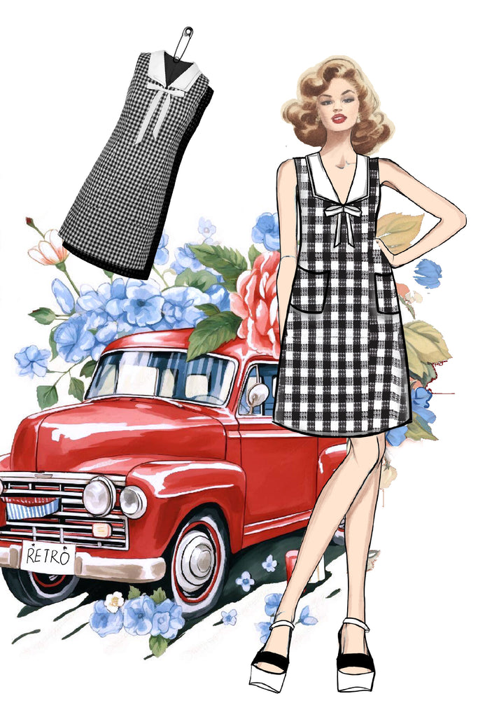1960s Gingham Plaid Shift Dress — vintage elegance for the modern woman
