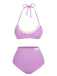 This 1960s Halter Knit Daisy Swimsuit carries 1960s vacation dreams in every stitch