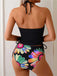 1960s Halter Neon Daisy Lace-Up Tankini Set - vintage fashion, retro style