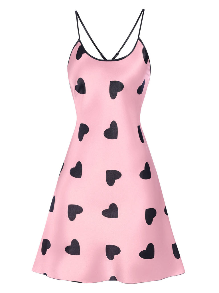 1960s Heart Spaghetti Straps Nightgown, vintage fashion, retro style - perfect for women who love vintage and retro fashion