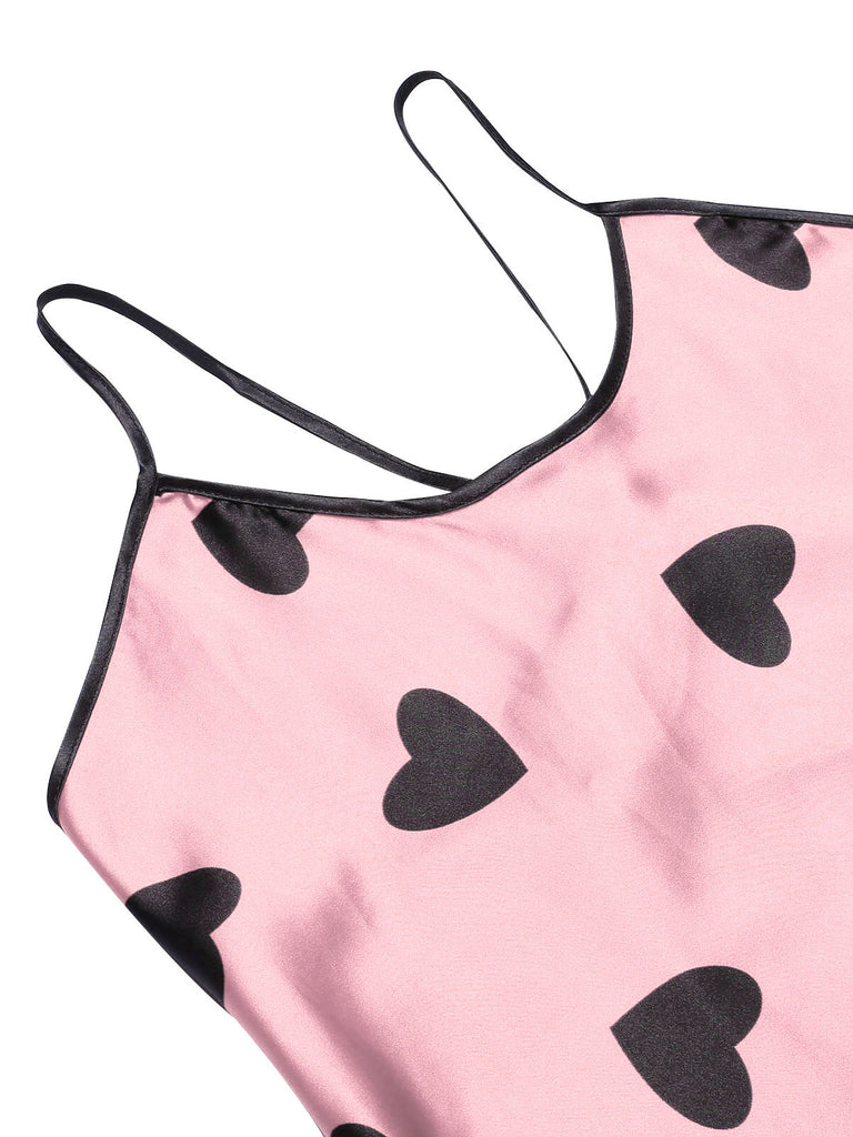 1960s Heart Spaghetti Straps Nightgown, vintage fashion, retro style - perfect for women who love vintage and retro fashion
