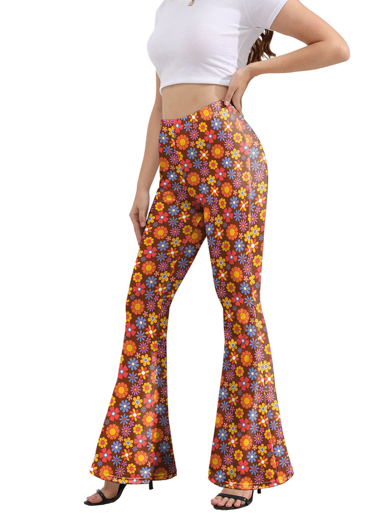 1960s High Waist Floral Flare Pants: 1960s power dressing, reimagined