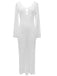 She slips into this 1960s Hollow Knitted Maxi Dress Cover-Up and suddenly it's a 1960s daydream