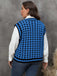 1960s Jacquard Contrasting Houndstooth Wool Vest - vintage fashion, retro style