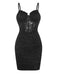 1960s Lace Suspender Corset Bodycon Dress - vintage dress, retro fashion