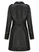 1960s Lapel Belted Long Leather Jacket - vintage fashion, retro style