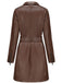 1960s Lapel Belted Long Leather Jacket - vintage fashion, retro style