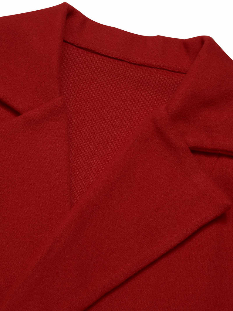 1960s Lapel Belted Winter Coat - vintage fashion, retro style