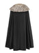 1960s Lapel Faux Fur Collar Cloak Coat - vintage fashion, retro style