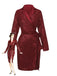 1960s Lapel Sequin Waist Tie Long Jacket - vintage fashion, retro style