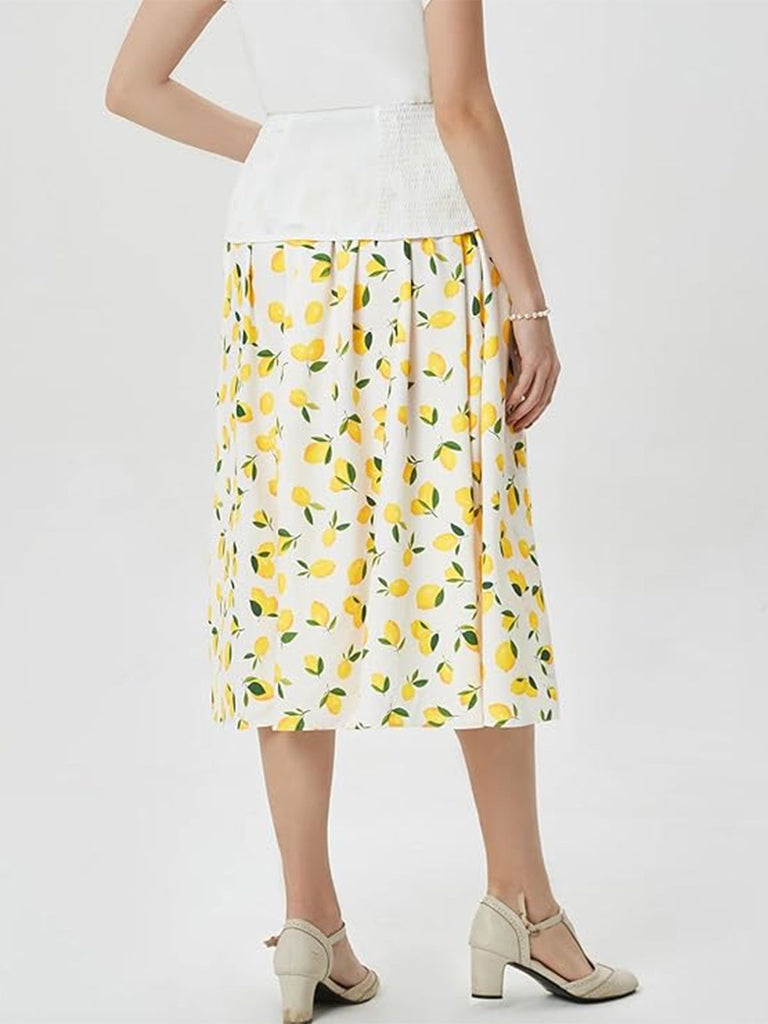 1960s Lemon Umbrella Belt Skirt, vintage skirt, retro style - perfect for women who love vintage and retro fashion