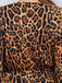 1960s Leopard V-Neck Long Sleeve Dress - vintage dress, retro fashion
