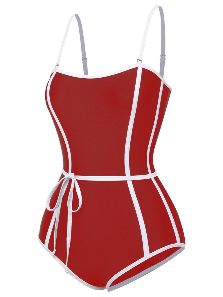 Black 1960s Lined Sling One-Piece Swimsuit, vintage swimsuit, pin-up swimwear - perfect for women who love vintage and retro fashion