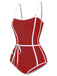 Black 1960s Lined Sling One-Piece Swimsuit, vintage swimsuit, pin-up swimwear - perfect for women who love vintage and retro fashion