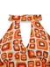 1960s Mandarin Collar Geometric Hippie Jumpsuit - vintage jumpsuit, retro fashion