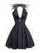 1960s Nightmare Before Christmas Bat Striped Dress - vintage dress, retro fashion
