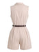Beige 1960s Vintage Classic Jumpsuit 3