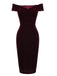 1960s Off Shoulder Velvet Bodycon Dress: timeless style reimagined