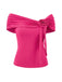 1960s Off-Shoulder 3D Solid Top - vintage fashion, retro style