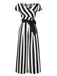 1960s Off-Shoulder Wide Stripe Jumpsuit, vintage romper, retro jumpsuit - perfect for women who love vintage and retro fashion