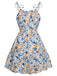 1960s Oil Painting Daisy Shoulder Tie Dress — the kind of 1960s dress that makes strangers smile