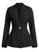 1960s Pearl Buttoned Waisted Flare Long Sleeve Coat, vintage coat, retro outerwear - perfect for women who love vintage and retro fashion