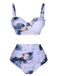 1960s Print Spaghetti Strap Swimsuit — 1960s poolside glamour meets sun-drenched confidence