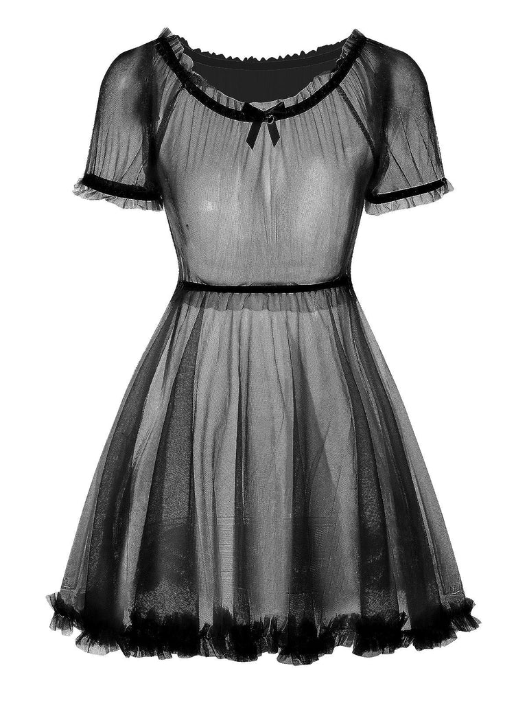 1960s Puff Mesh Tutu Pajama Set - vintage fashion, retro style