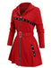 1960s Punk Hooded Zipper Belted Midi Jacket - vintage fashion, retro style