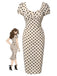 1960s Rainbow Plaid Square Neck Puff Dress - vintage dress, retro fashion for women