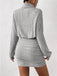 1960s Ribbed Turtleneck Sweater Bodycon Dress - vintage dress, retro fashion
