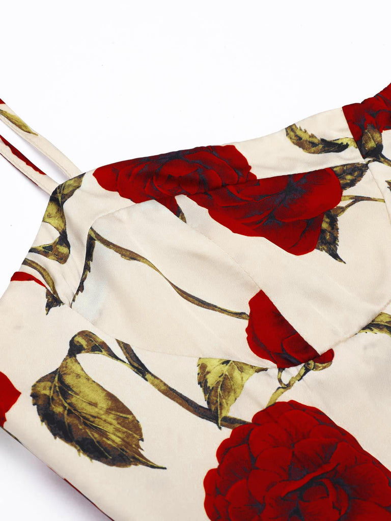 1960s Rose Suspender Pencil Dress: timeless style reimagined