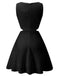 1960s Round Neck Solid Floral Sleeveless Dress — vintage elegance for the modern woman