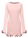 1960s Ruffle Hem Long Sleeve Dress - vintage dress, retro fashion