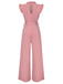 1960s Ruffles Sleeve High Waist Wide-Leg Belted Jumpsuit, vintage romper, retro jumpsuit - perfect for women who love vintage and retro fashion