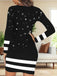 1960s Santa Snowman Knit Dress - vintage dress, retro fashion