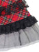 1960s Scottish Tartan Lace-Up Wide-Strap Dress - vintage dress, retro fashion