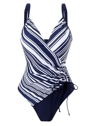She's wearing 1960s Side-Laced V-Neck One-Piece Swimsuit and the whole beach remembers the 1960s