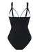 She's wearing 1960s Side-Laced V-Neck One-Piece Swimsuit and the whole beach remembers the 1960s