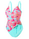 This 1960s Side-Laced V-Neck One-Piece Swimsuit carries 1960s vacation dreams in every stitch