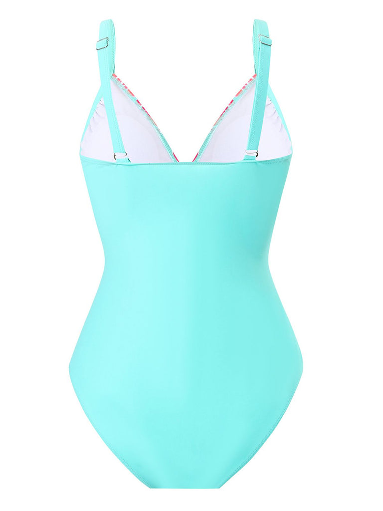 1960s Side-Laced V-Neck One-Piece Swimsuit — because 1960s glamour never goes out of style