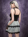 1960s Slip Gothic Lace-Up Ruffled Mesh Dress - vintage dress, retro fashion