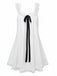 1960s Solid Bow Backless Lace Babydoll Dress - vintage dress, retro fashion