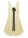 1960s Solid Bow Backless Lace Babydoll Dress - vintage dress, retro fashion