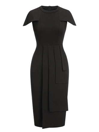 1960s Solid Cap Sleeved Pencil Dress, vintage dress, retro fashion - perfect for women who love vintage and retro fashion