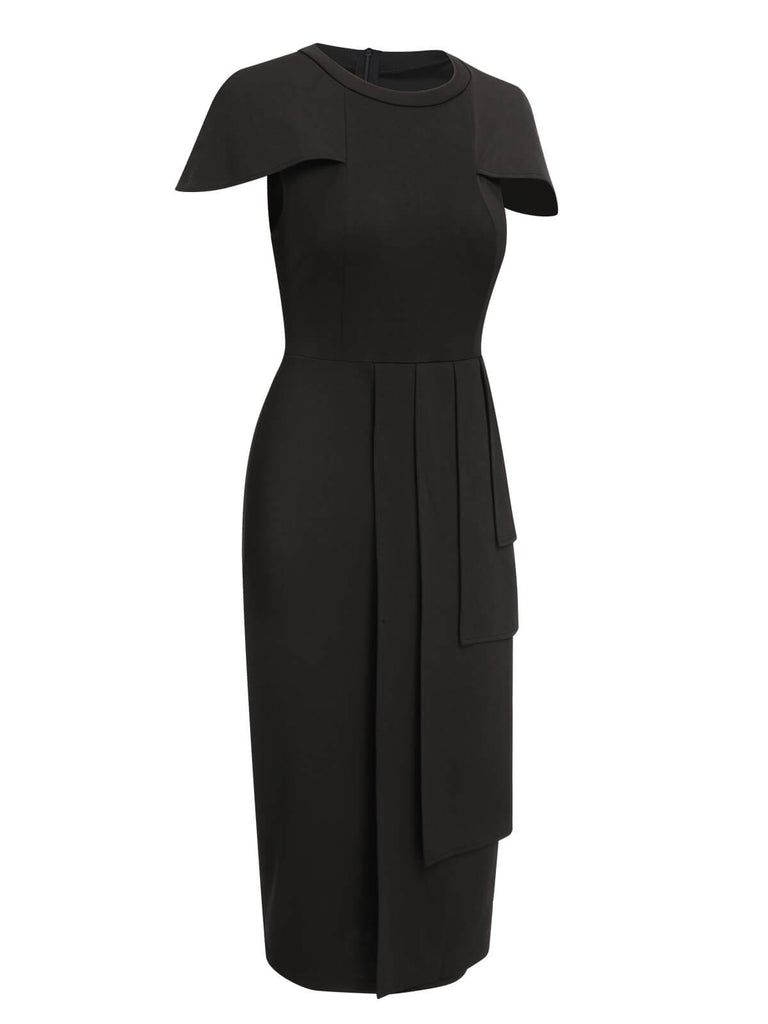 1960s Solid Cap Sleeved Pencil Dress, vintage dress, retro fashion - perfect for women who love vintage and retro fashion