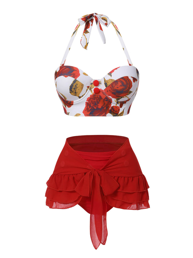 This 1960s Solid Chiffon Skirt Cover-Up spins 1960s stories with every step