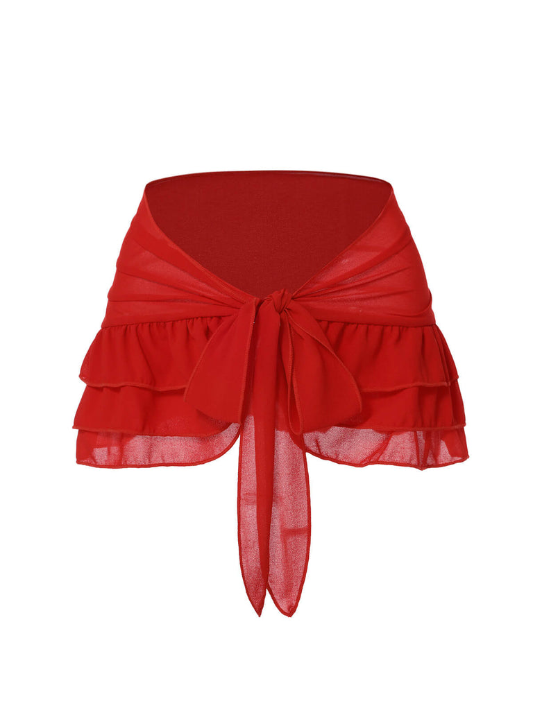 1960s Solid Chiffon Skirt CoverUp | 1960s | vintage skirt, retro style