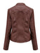 1960s Solid Faux Leather Motorcycle Jacket — 1960s sophistication that wraps her in quiet power