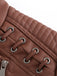 This 1960s Solid Faux Leather Motorcycle Jacket is her armor of 1960s elegance